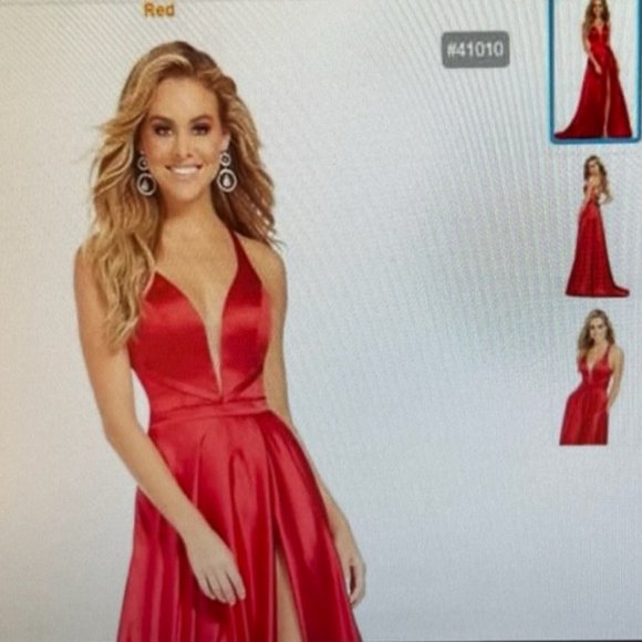 Beautiful Just Peachy Long Red Dress - Picture 1 of 3